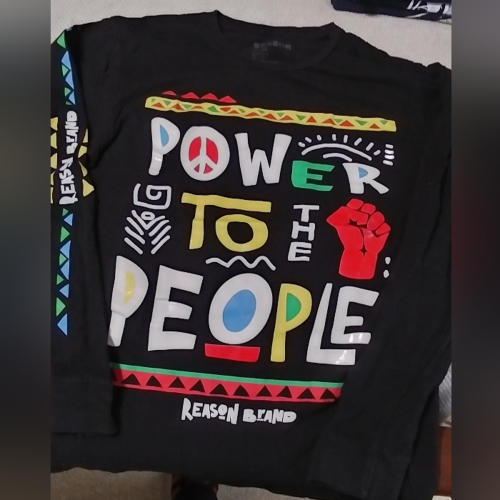 Reason brand Power to the People long sleeve shirt